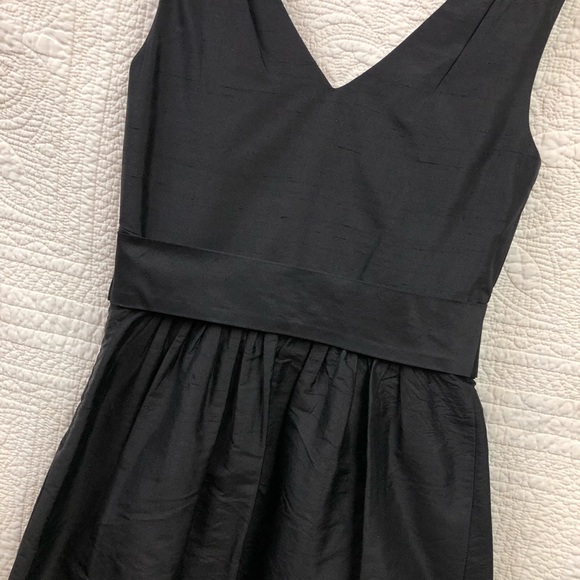 Black Silk WHBM Fit & Flare Cocktail Dress SZ 0 - Picture 4 of 6